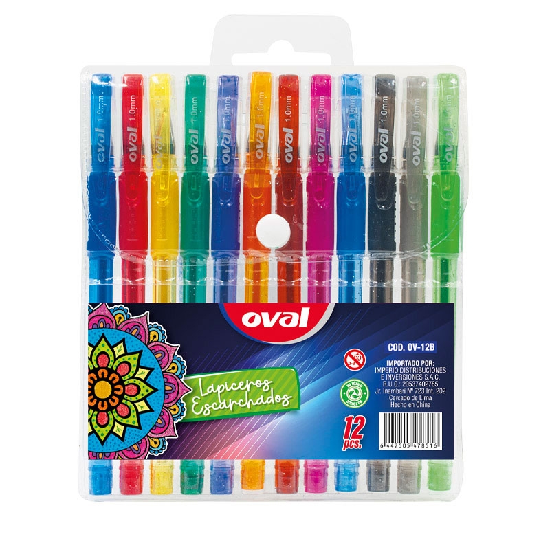 OVAL LAPICERO ESCARCHADO ESTUCHE (OV-12B)                                                                                                 