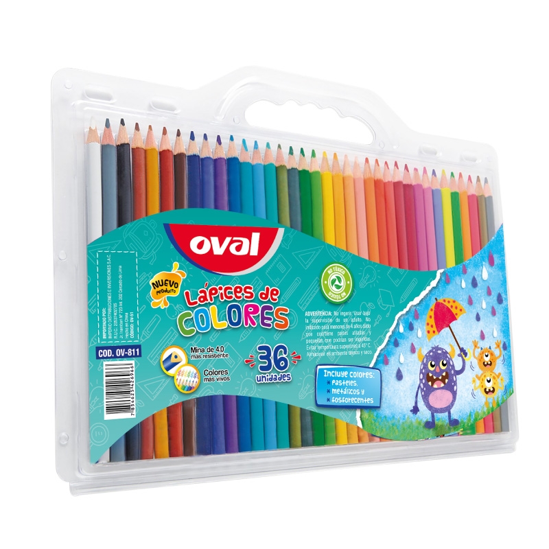 OVAL COLORES LARGO OV-811  6 BOX X 8 SETS X 36PZ                                                                                                        
