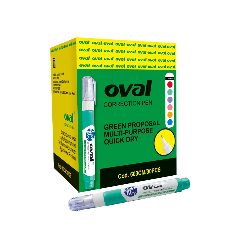 OVAL CORRECTOR P.METAL VERDE ART.603CM X 24DSPX30U                                                                                                    