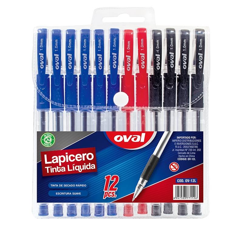OVAL GEL TINTA LIQ. 144SETS X 12U COD. OV-12L                                                                                                         