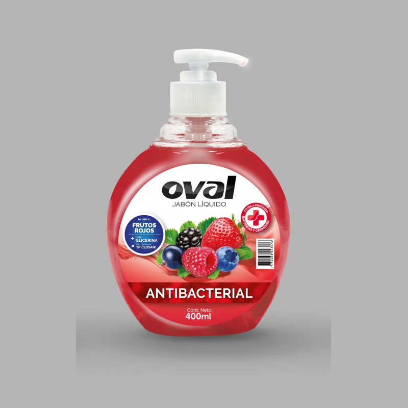 OVAL JAB. LIQUIDO ANTIB. FRUT. ROJOS X 400ML  X12UND                                                                                                  