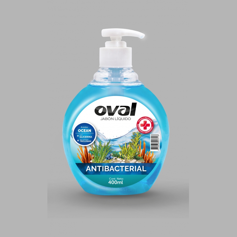 OVAL JAB. LIQUIDO ANTIB. OCEAN X 400ML  X12UND                                                                                                        
