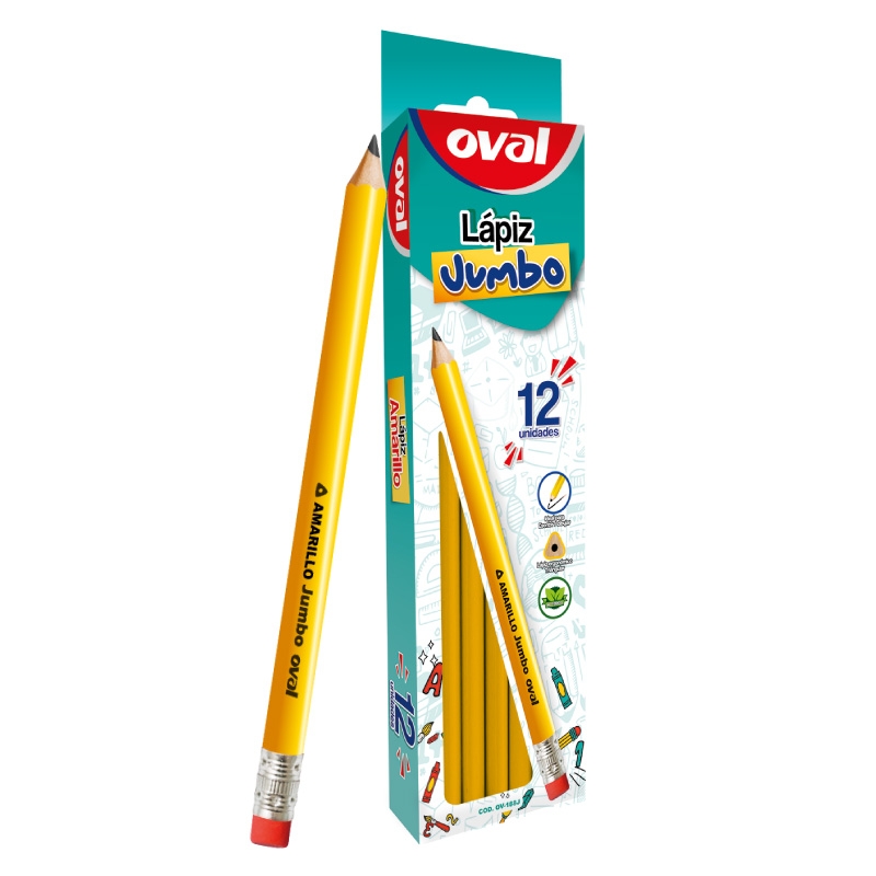 OVAL LAPIZ AMARILLO JUMBO (OV-188J)                         