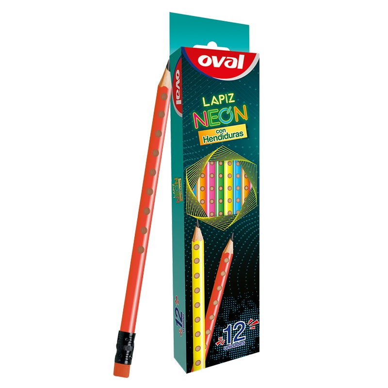OVAL LAPIZ NEON C/ HENDIDURAS 2B (OV-202)                                                                                       