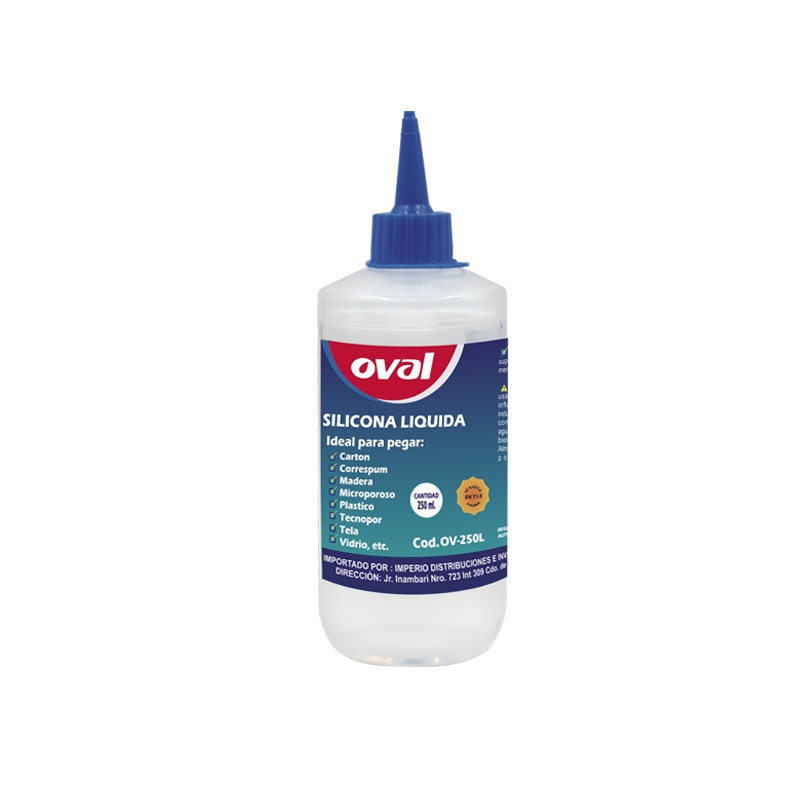 OVAL SILICONA LIQ.250MLX6DSPX12UNID COD. OV-250L                                                                                                      